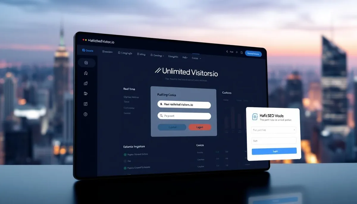 Hafiz SEO tools login integration with UnlimitedVisitors.io