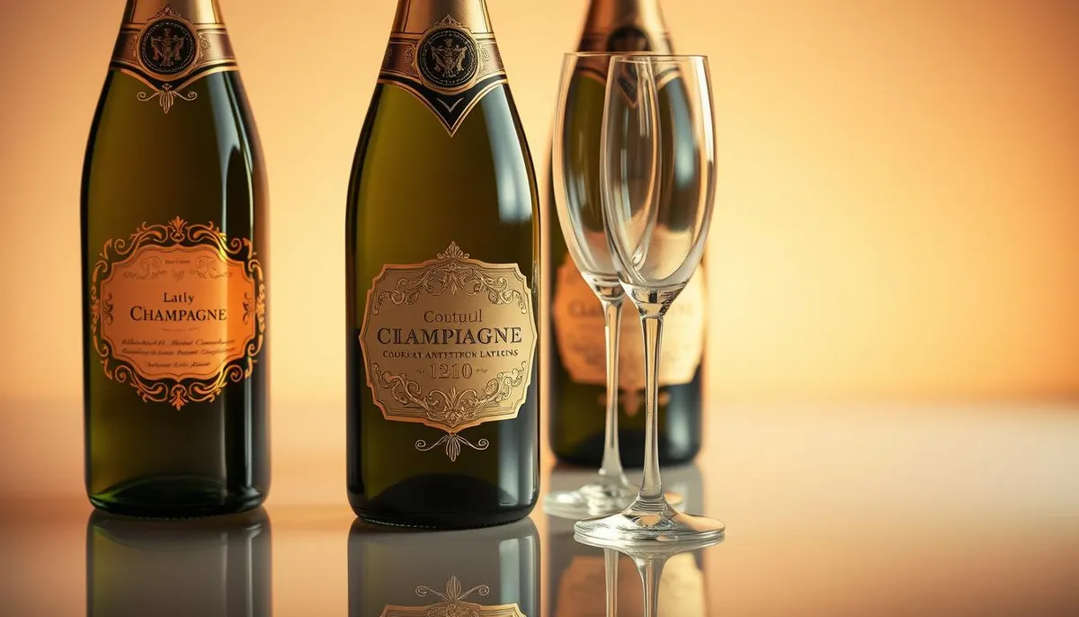 custom champagne labels and etched accessories