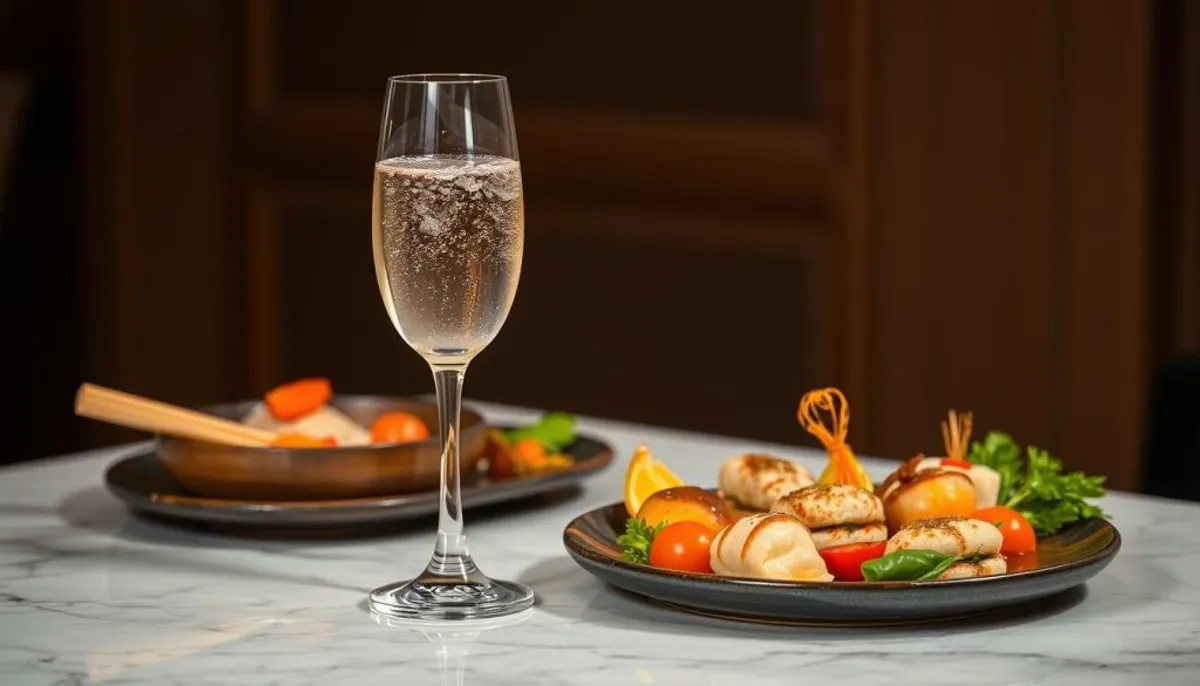 Champagne nga trắng pairing