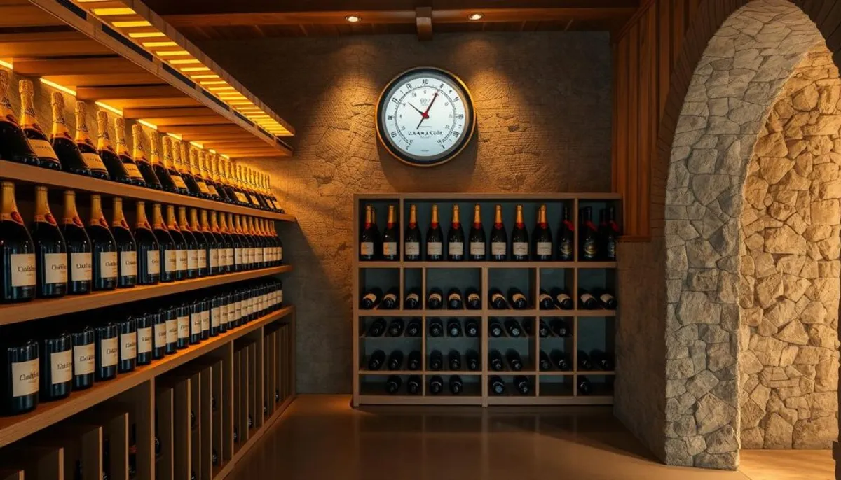 champagne storage temperature