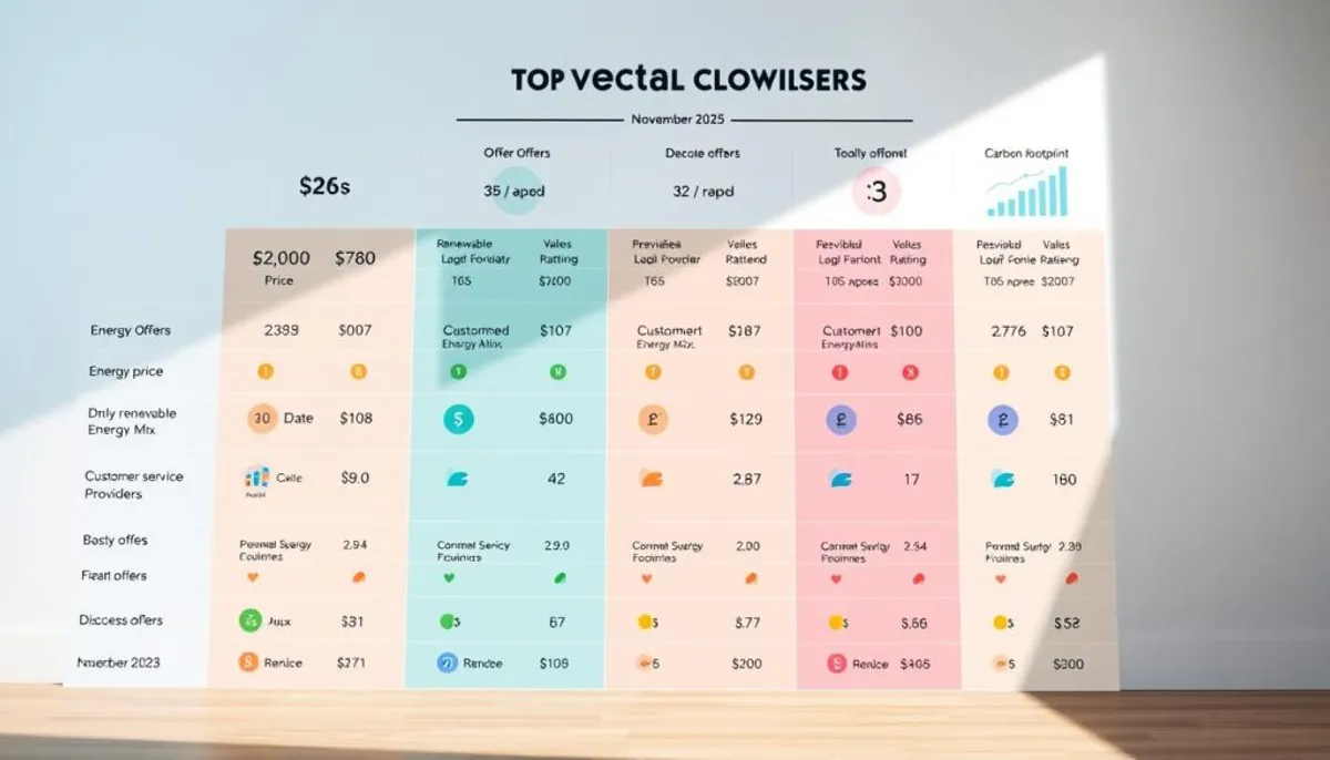 Comparaison offres énergétiques novembre 2025