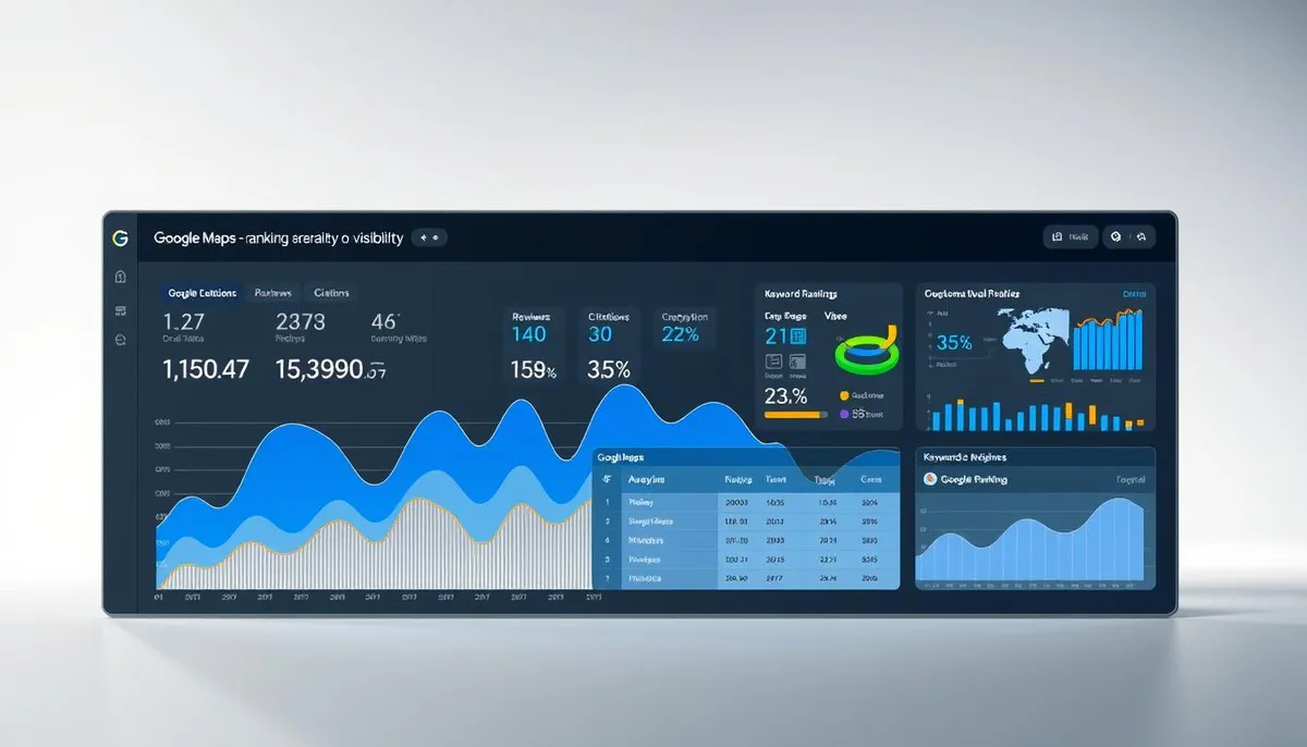 Google Maps ranking analyzer dashboard