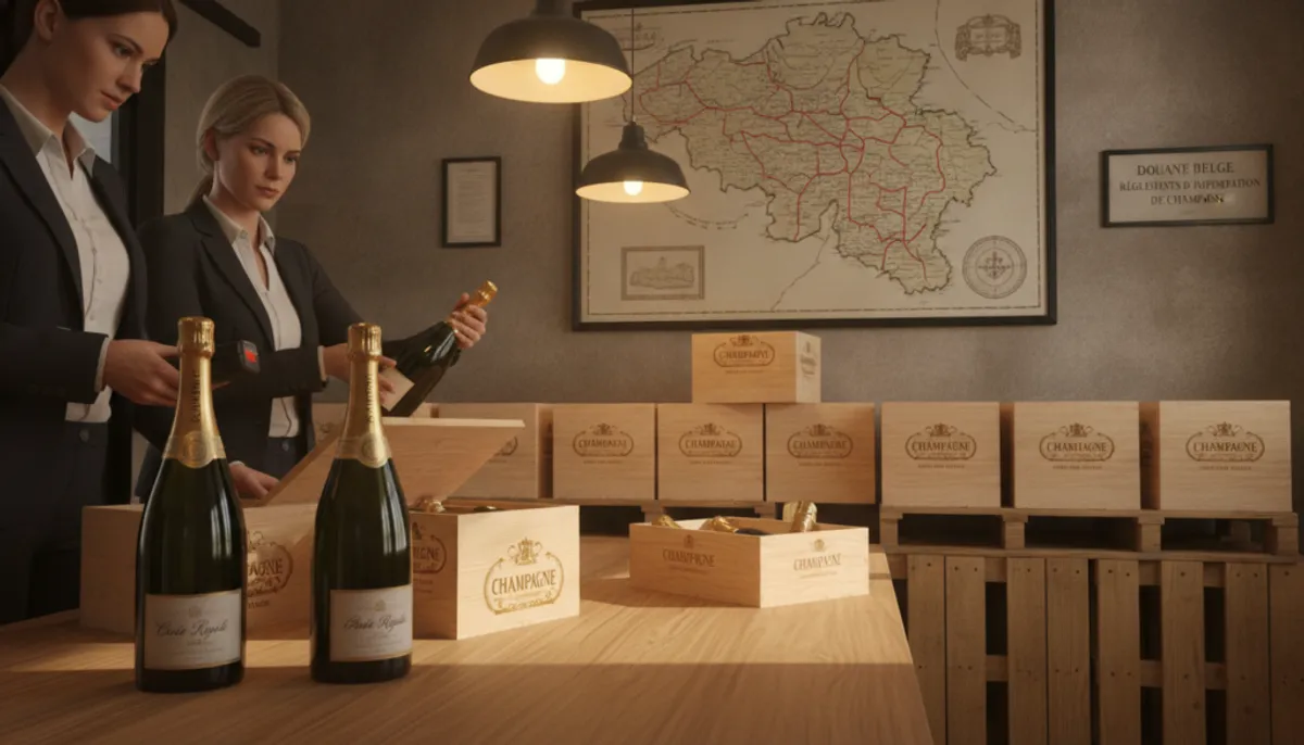 importing champagne into Belgium