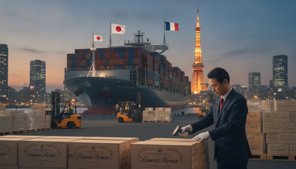 importing champagne into Japan