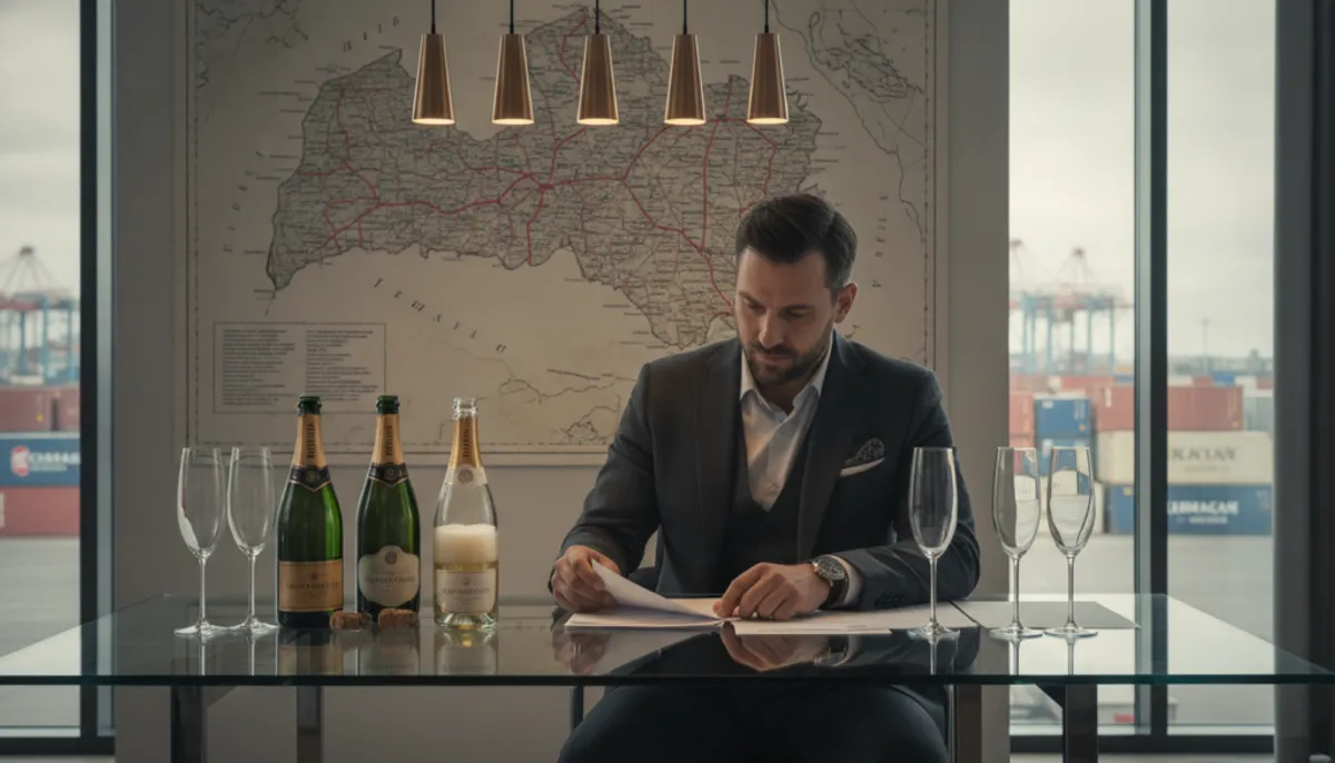 importing champagne into Latvia