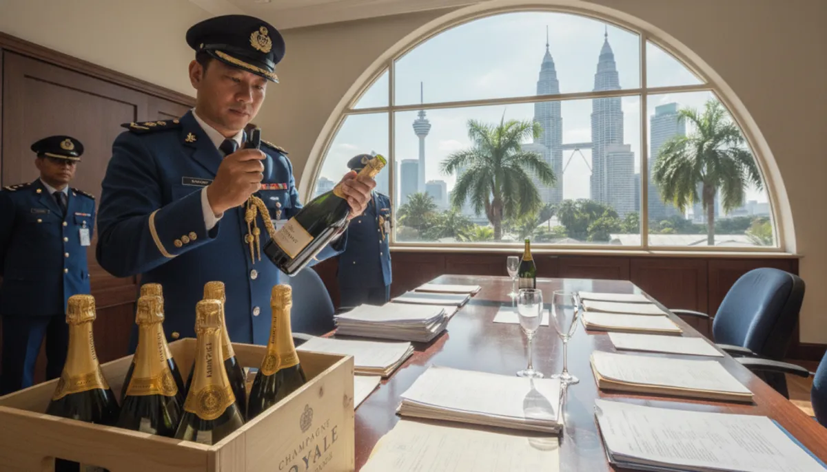 importing champagne into Malaysia