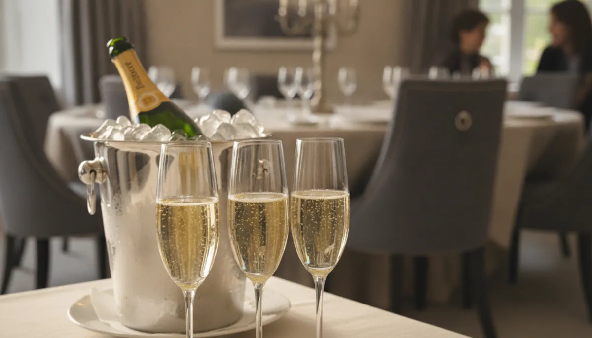 serving champagne temperature