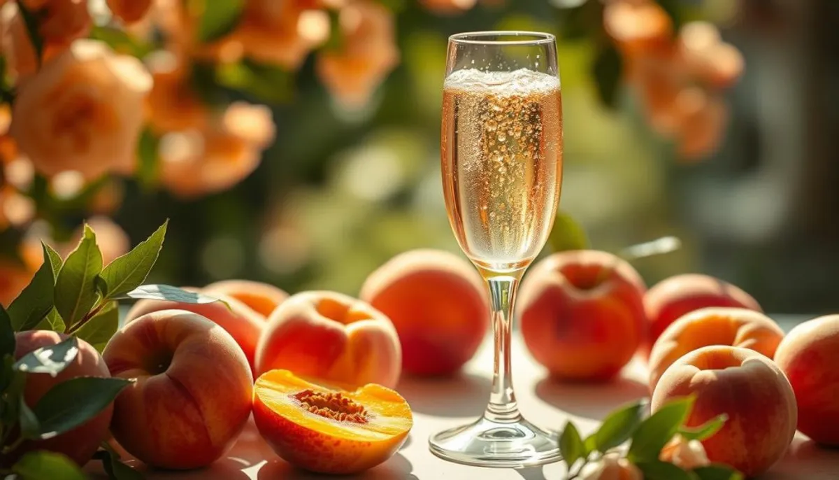 Stone fruit aromas in champagne